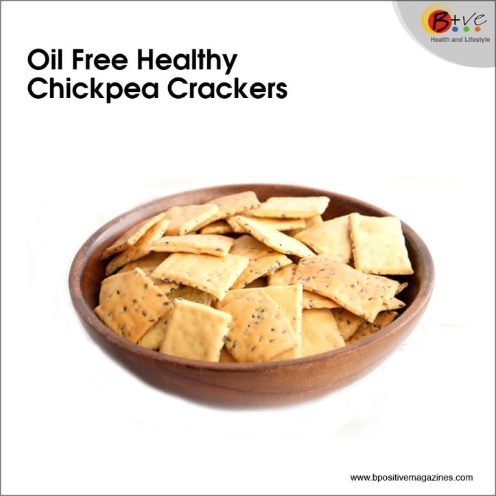 Oil Free healthy Chickpea Crackers